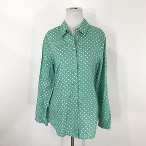 Soft Surroundings Polka Dots‎ 100% Linen Top Style 25415 M